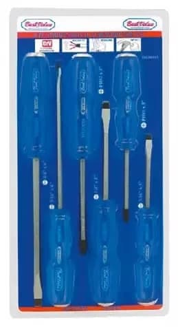 Juego De Destornillador 6Pz Mango Azul Best Value