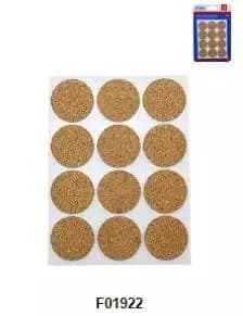 ALMOHADILLA DE CORCHO REDONDOS 26mm x 2mm  12Pz