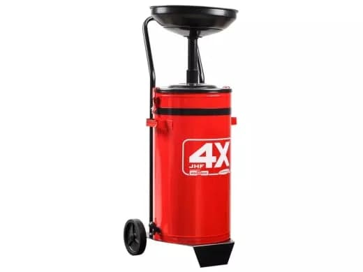 Colector De Aceite JHF 4X 50 Lts Rojo C/ Carrito