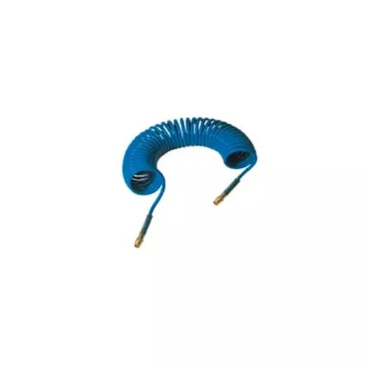 Manguera espiral de poliuretano de 1 m con terminal – Azul