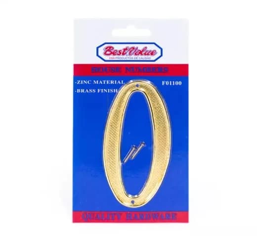 Numero "0" P/Puerta Dorado 4" | Best Value