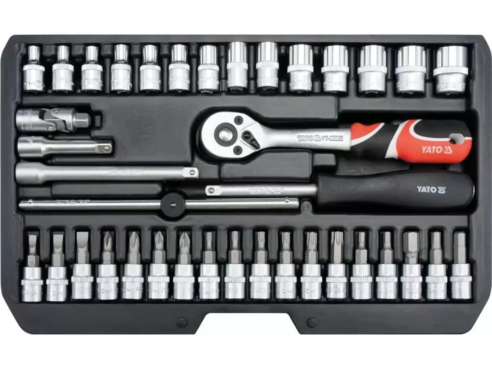 JUEGO DE LLAVES TUBO YATO 38 PIEZAS 1/4" 3,5-14 MM S2