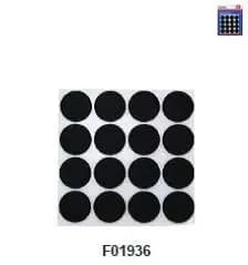 Almohadillas Felpa 22mm x 3mm Negro