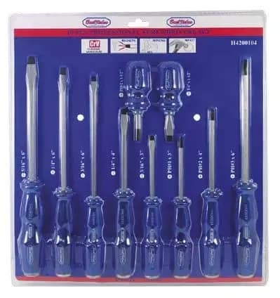 Juego De Destornillador 10 Pz Mango Azul Best Value