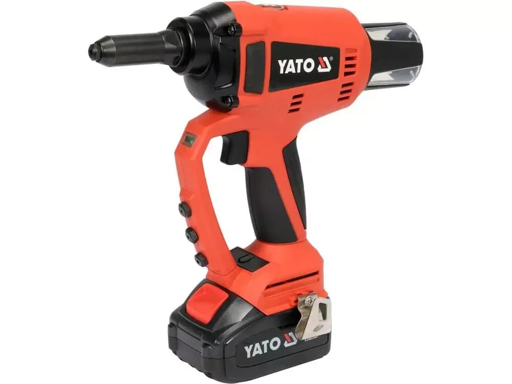 REMACHADORA SIN ESCOBILLAS 18V YATO PARA REMACHES DE 2,4 - 5,0 MM - CON BATERIA Y CARGADOR