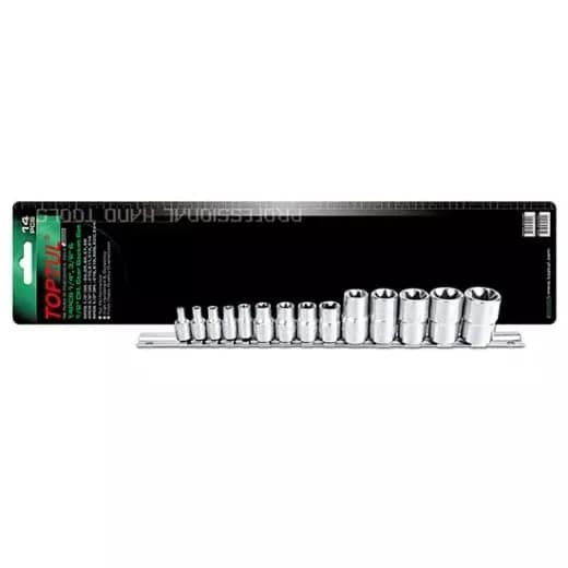 Juego de Llave Tubo Torx TT Hembra 1/4, 3/8 y 1/2