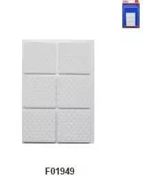 Almohadilla De Caucho Eva 25x3.5 cuadrado 6Pz