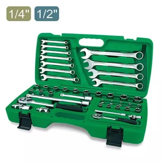 Juego. de Llave Tubo/combinada 42 Pz. 1/2 - 1/4