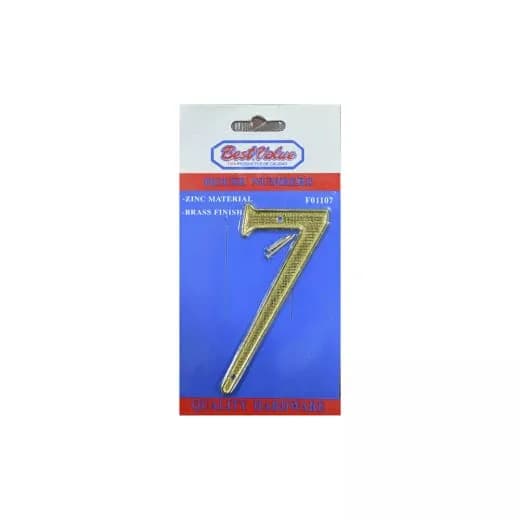 Numero "7" P/Puerta Dorado 4" | Best Value