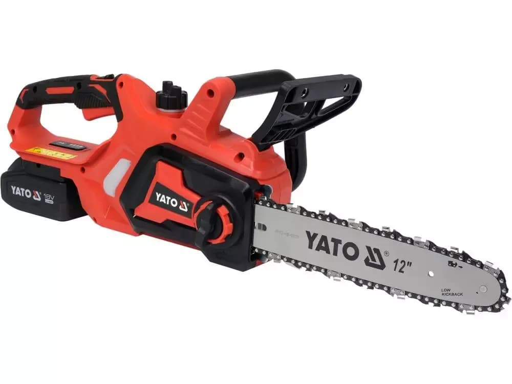 MOTOSIERRA 18V YATO, BARRA GUÍA 12'', 6,5 M/S - CON BATERIA Y CARGADOR