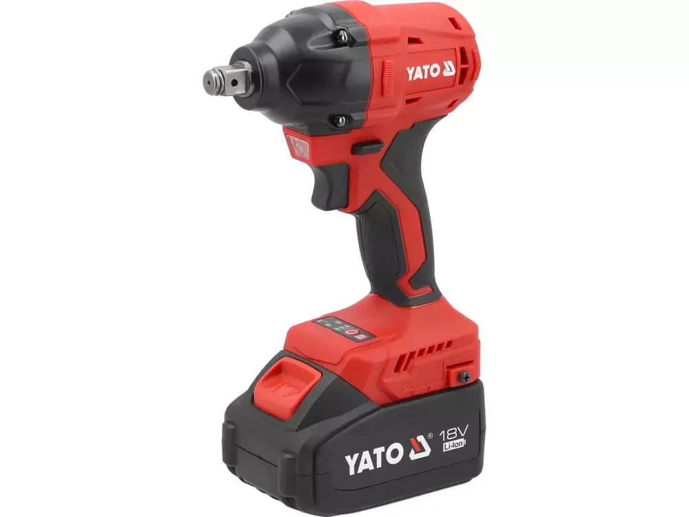 PISTOLA DE IMPACTO A BATERÍA YATO 1/2" 350 NM SIN ESCOBILLAS 18 V CON BATERIA Y CARGADOR