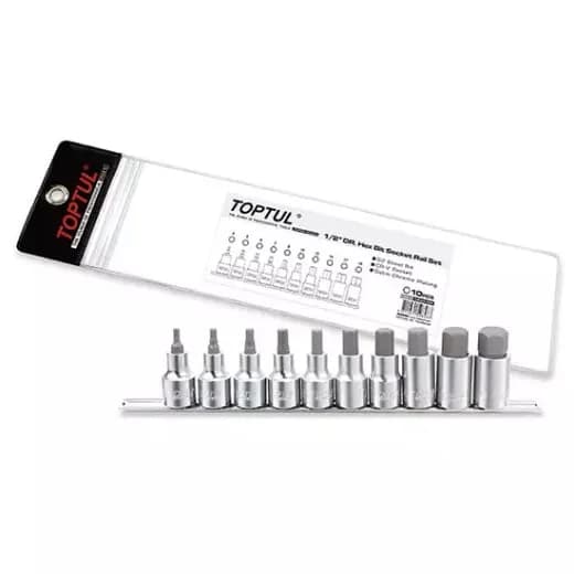 Jgo de Llave Tubo Allen 10Pz 1/2 Tiras