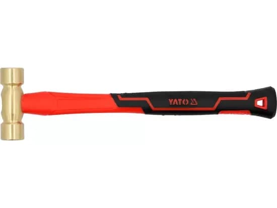 MARTILLO DE LATON CON MANGO DE FIBRA DE VIDRIO 250G YATO — foto 1 de 3
