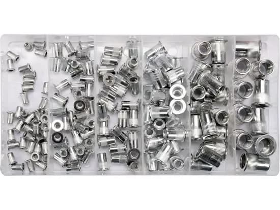150 TUERCAS REMACHE DE ALUMINIO CON ROSCA MIXTA M3-M10 YATO