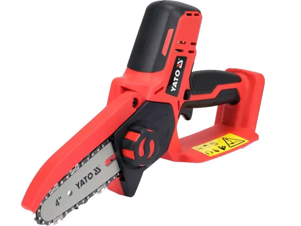 MINI MOTOSIERRA 18V, BARRA GUÍA 4'' YATO SIN BATERIA NI CARGADOR