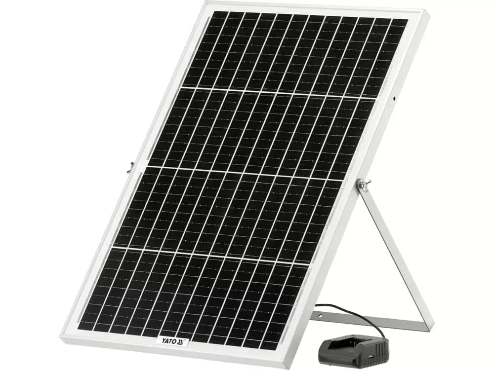 CARGADOR SOLAR Y DE COCHE YATO SISTEMA 18V 2A