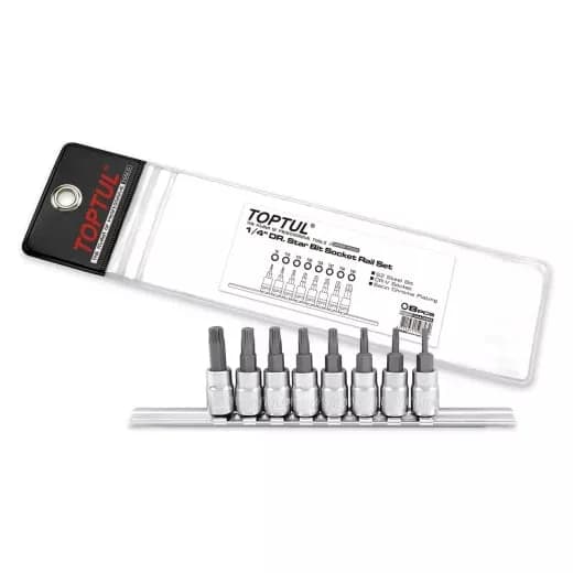 Jgo de Tubo Torx 1/4 Tiras 8Pz.