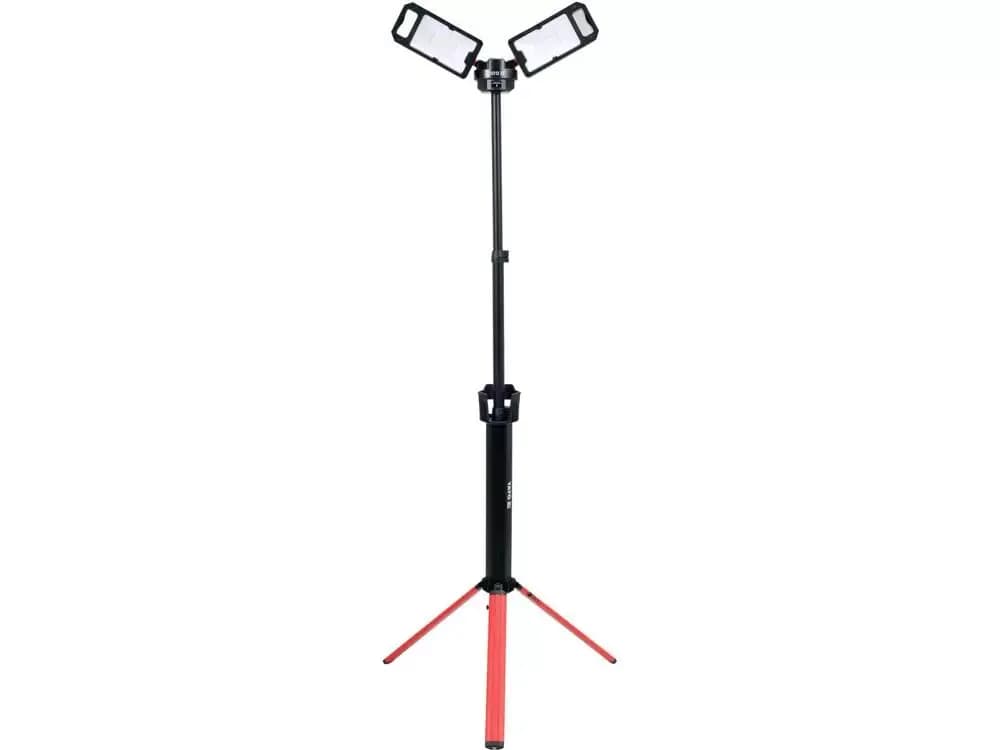 LAMPARA LED DOBLE CON SOPORTE A BATERIA DE 5000LM YATO