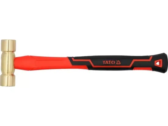 MARTILLO DE LATON CON MANGO DE FIBRA DE VIDRIO 500G YATO