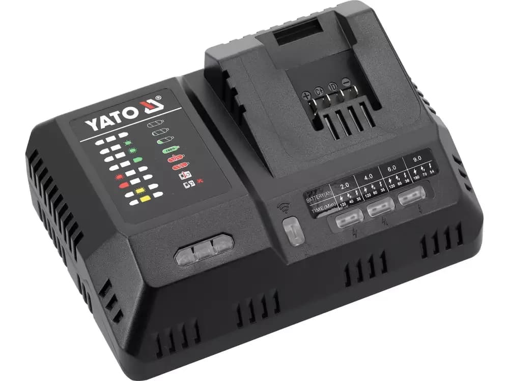 CARGADOR INTELIGENTE SUPER RÁPIDO SISTEMA YATO 18V 12A