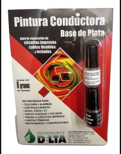 Pintura Conductora de Plata 6gr