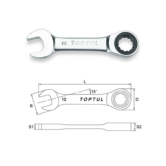 Llave Combinada Corta Criquet 8mm