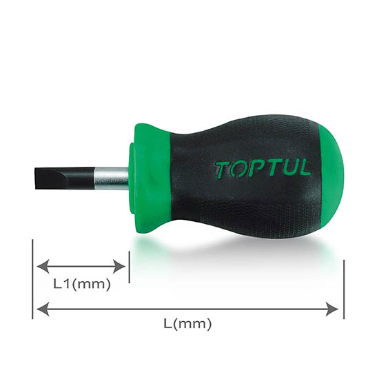 Destornillador Plano 6,5mm x 25mm Corto 