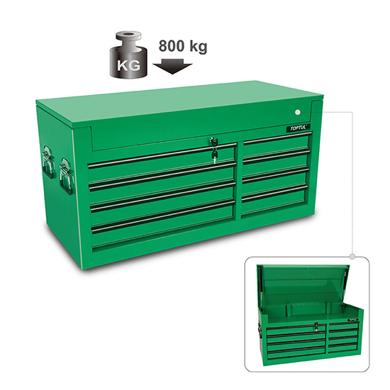Caja Herramienta TT 8 Gavetas Vacia Verde