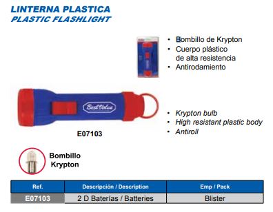 Linterna Plastica 2d Best Value