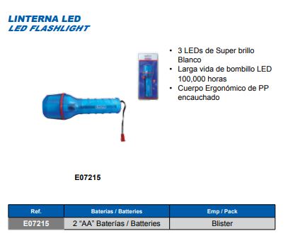 Linterna 3 Led 2AA