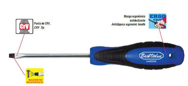Destornillador Plano crv 6"X1/8" Best Value