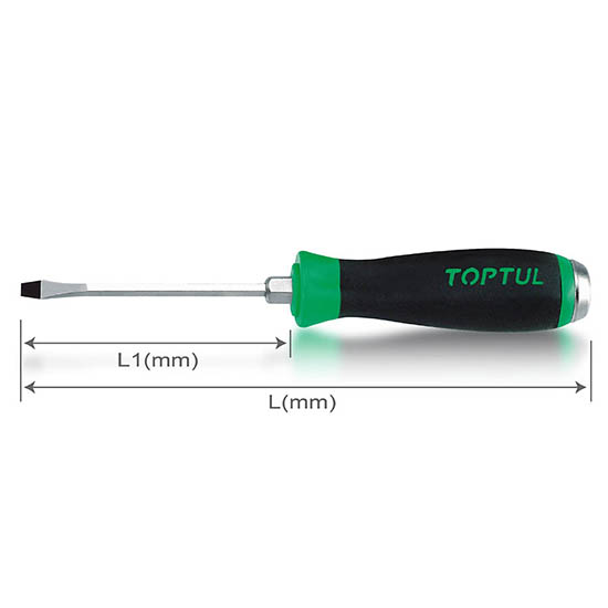 Destornillador Plano 6,5mm de Impacto c/ Hexagonal