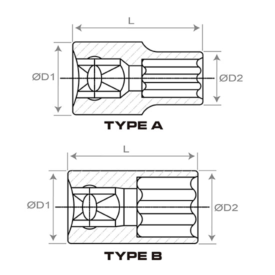 Llave Tubo Torx Plus EP24 - Encastre 1/2" - imagen 2