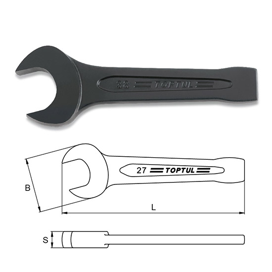Llave de boca a golpe 70 mm.