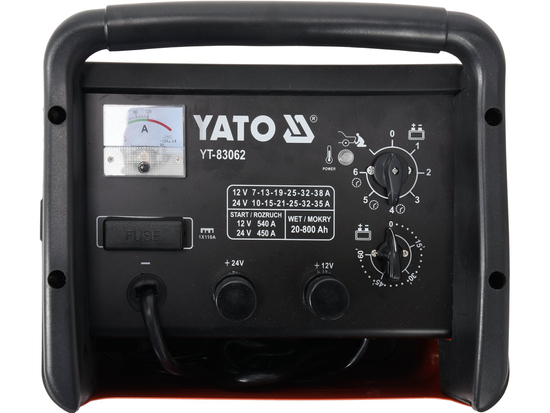 CARGADOR DE BATERIA CON ARRANQUE 20-800AH YATO - imagen 2