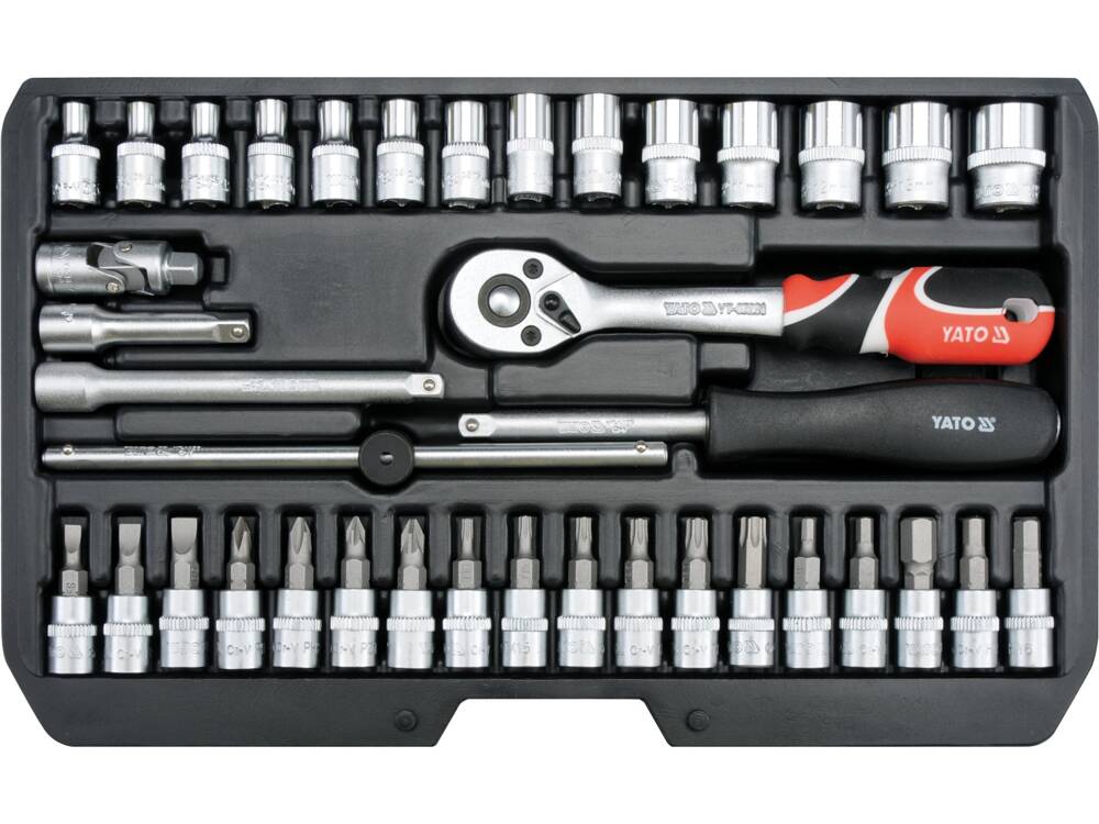 JUEGO DE LLAVES TUBO YATO 38 PIEZAS 1/4" 3,5-14 MM S2