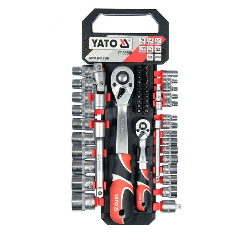 JUEGO DE LLAVES TUBO YATO 50 PIEZAS