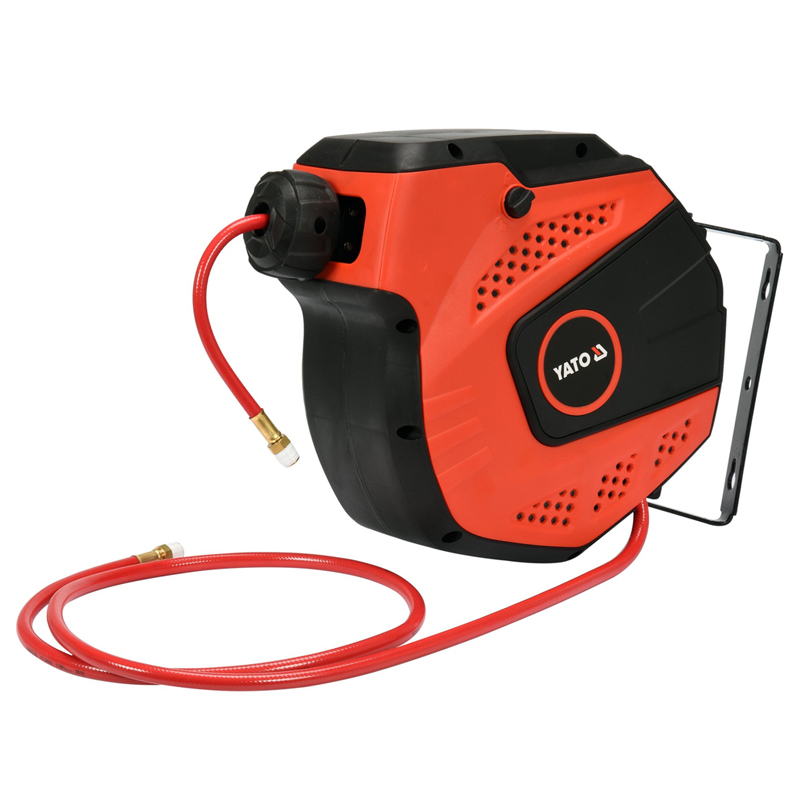 Carrete De Manguera De Aire Automático Yato 14 Metros 6.5mm